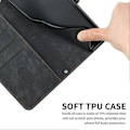Miniatyrbillede 4 af 5: Til Samsung Galaxy A36 5G Etui Prægede Linjer Læder Telefon Cover Foldbart Stativ Multicolor Style E