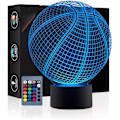Miniatyrbild 1 av 5: Basket 3d Illusion Födelsedagspresentlampa, 16 färger Changing Touch Switch Juldekoration Nattljus Fjärrkontroll Akryl Platt & Abs Base & USB C