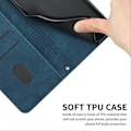 Miniatyrbillede 4 af 5: Til Samsung Galaxy A36 5G Etui Prægede Linjer Læder Telefon Cover Foldbart Stativ Multicolor Style D