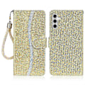 Pikkukuva 1 / 5: Samsung Galaxy S24 FE -kotelo PU-nahkaa, lompakkokorttipaikat, glitter-puhelinkuori Multicolor Style D