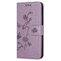 Pikkukuva 4 / 5: Samsung Galaxy S23 FE PU-nahkakukkaro puhelinkotelo perhos- ja kukkaprintillä, jalustalla Multicolor Style D
