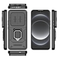 Pikkukuva 5 / 5: Xiaomi 14 Ultra -kotelo PC+TPU-jalustalla ja liukuvalla linssinsuojuksella - Harmaa Multicolor Black