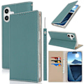 Miniatyrbillede 5 af 5: For iPhone 16 Plus Wallet Case Ægte Ko Læder Telefon Cover Litchi Tekstur Multicolor Style D