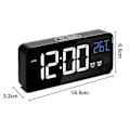 Miniatyrbild 4 av 5: Stor digital väckarklocka för synskadade - stor elektrisk klocka för sovrum, jumbonummervisning, helt dimbar ljusdimmer, USB portar,