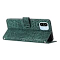 Miniatyrbild 3 av 5: För Xiaomi Redmi A1 4g / A2 4g Skin-touch läder phone case linjer med tryckt stativ Cover Green