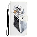 Pikkukuva 4 / 5: Motorola Moto E15 4G/G05 4G -kotelo, kuvioitu PU-nahkainen lompakkokotelo, ristikkäinen tekstuuri - Panda Multicolor Cats