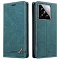 Miniatyrbillede 1 af 5: GQ.UTROBE 008 Serie Til Xiaomi 14 Etui RFID Blokerende PU Læder+TPU Flip Cover Multicolor Style C