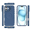 Miniatyrbild 3 av 5: Magnetiskt skal för iPhone 16 Plus PC Ställ Vågmönster TPU Telefonskal - Grå Multicolor Blue
