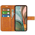 Miniatyrbillede 2 af 5: Til Motorola Moto G75 5G Stand Case Anti-Scratch Kalvetekstur Læder Telefon Cover Multicolor Style A