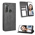Miniatyrbillede 1 af 5: Vintage Stil Tegnebog Læder Stand Case til HTC U20 5G (2020)