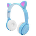 Miniatyrbild 3 av 4: Headset Bluetooth Led Cat Ear Gaming Hörlurar Trådlösa Over-ear hörlurar-färg: vit