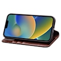 Pikkukuva 3 / 5: QIALINO iPhone 14 Plus Täyssuojaava Puhelinlompakkokotelo Jalustalla Aitoa Nahkaa Multicolor Style B