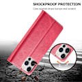 Miniatyrbillede 5 af 5: LC.IMEEKE Pung Etui til iPhone 15 Pro Max Kalvetekstur Foldbart Stativ PU Læder Flip Cover Multicolor Style E