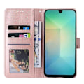 Pikkukuva 2 / 5: Samsung Galaxy A26 5G -kotelo, lompakkomallinen, jalustalla, PU-nahkainen puhelinkotelo - Musta Multicolor Rose Gold