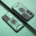 Pikkukuva 5 / 5: Honor 90 -kotelo PC+TPU-sormustelineellä ja liukuvalla linssinsuojalla Multicolor Style C