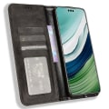 Miniatyrbild 2 av 5: För Huawei Mate 60 Retro Pu case Magnetiskt autoabsorberat plånboksställ Cover Black