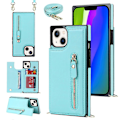 Pikkukuva 1 / 5: RFID-suojattu lompakkokotelo iPhone 15:lle TPU+PU-jalustalla ja olkahihnalla Multicolor Style D