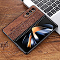 Miniatyrbild 4 av 5: AZNS Telefonfodral för Samsung Galaxy Z Fold4 5G Präglat Mönster PU Läderbelagd TPU Baksida Multicolor Style A