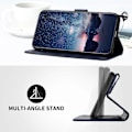 Miniatyrbillede 4 af 5: Til iPhone 13 Pro Cover Præget PU Læder Wallet Mobiltelefon Etui Multicolor Style A