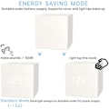 Miniatyrbild 2 av 5: Digital väckarklocka Vit, Micar Wood Led Light Mini Modern Cube Skrivbordsväckarklocka Visar Tid Datum Temperatur För Barn, Sovrum, Hem, Sovsal, T