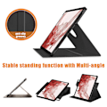 Miniatyrbillede 3 af 5: Roterende Stand Cover til Samsung Galaxy Tab S9 SM-X710, SM-X716B, SM-X718U PU Læder Smart Tablet Case Multicolor Style A