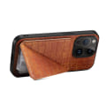 Miniatyrbild 3 av 5: Pc + Tpu+ Pu Läder Phone case För Iphone 13 Pro Crocodile Texture Korthållare Stand Cover Brown