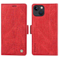 Miniatyrbillede 1 af 5: YIKATU YK-005 Pung Etui til iPhone 14 Stativ PU Læder Hud-berørings Magnetisk Beskyttende Telefon Cover Multicolor Style H