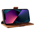 Miniatyrbillede 3 af 5: YIKATU YK-005 Til iPhone 15 Hud-berørings PU Læder Telefon Cover Stødsikkert Wallet Stand Cover Multicolor Style C