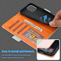 Miniatyrbillede 5 af 5: Pung Design Assorteret Farve Stil Læder Pung Etui til iPhone 12 6.1 tommer/12 Pro 6.1 tommer