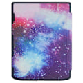 Miniatyrbillede 5 af 5: Til PocketBook InkPad Color 2/3 PB743 E-Reader Etui Mønstertryk PU Læder Flip Cover Multicolor Galaxy