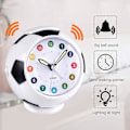 Miniatyrbild 1 av 2: P Barnväckarklocka Analog Pojke Flicka Väckarklocka Batteridrivet Alarm Fotboll Form Tyst Icke-tickande Ljusande Snooze Stiger Så Alarm B