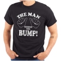 Pikkukuva 1 / 3: Man Behind The Bump Vauvauutiset Miesten Graafinen T-paita Black M