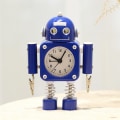 Miniatyrbillede 1 af 4: Vækkeur til soveværelset, Robot vækkeur, Skrivebordsur til studerende og boligindretning