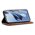 Pikkukuva 3 / 5: Oppo Find X8s+ 5G -kotelo, farkkukangaskuvio, naarmuuntumaton nahkainen jalustallinen puhelinkotelo Multicolor Coffee