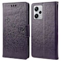 Pikkukuva 1 / 5: Xiaomi Redmi Note 12 Pro+ 5G -puhelimen suojakotelo, PU-nahkaa, kukka- ja perhoskuviointi, lompakkokotelo Multicolor Style F