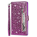 Miniatyrbillede 2 af 5: Flash Powder Lynlåslommepung Flip Læder Telefon Cover med Rem til Samsung Galaxy A12 Multicolor Style C