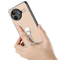 Miniatyrbillede 3 af 4: Etui til Xiaomi Poco F7 Ultra 5G/ Xiaomi Redmi K80 Pro 5G Foldbart Støtteben Læder Bagcover Carbo Multicolor Apricot