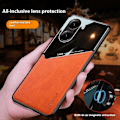 Pikkukuva 3 / 5: Xiaomi Redmi Turbo 4 5G -kotelo, nahkapäällysteinen PC+TPU-puhelimen takakuori Multicolor Orange