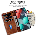 Miniatyrbild 2 av 5: För Infinix Note 30i 4g Dammtät Pu-läder Phone case Ställ tryckt 7-formsmönster Flip Cover Brown