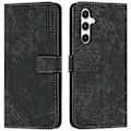 Miniatyrbillede 1 af 5: Til Samsung Galaxy A36 5G Etui Prægede Linjer Læder Telefon Cover Foldbart Stativ Multicolor Style E