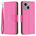 Miniatyrbillede 1 af 5: Til iPhone 15 Plus Støvtæt PU Læder Mobiltelefon Cover Wallet Flip Stand Case med Rem Multicolor Style G