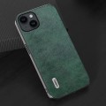 Miniatyrbillede 2 af 3: Til Iphone 15 Plus Telefon Cover Litchi Tekstur Anti-støv Pu Læder Belagt Tpu Telefon Cover Green