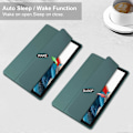 Miniatyrbilde 2 av 5: Klart Bakdeksel for Samsung Galaxy Tab A9+ PU+TPU+Akryl Nettbrettveske med Pennholder Multicolor Style C