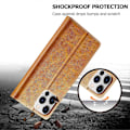 Miniatyrbillede 5 af 5: LC.IMEEKE Wallet Case til iPhone 15 Pro, Fuld Beskyttelse PU Læder Kalvetekstur Stand Flip Cover Multicolor Style B
