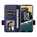 Pikkukuva 2 / 5: Nokia G310 PU-nahkainen puhelinkotelo lompakolla, jalustalla ja sormenjälkiä hylkivällä suojalla Multicolor Style D