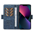 Miniatyrbild 2 av 5: YIKATU YK-005 Skinnkänsla PU Läder Plånboksfodral med Stötsäkert Ställ för iPhone 15 Multicolor Style A