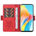 Miniatyrbild 2 av 5: YIKATU YK-005 För Oppo A78 4G PU Läder Plånboksfodral Skinn-touch Ställ Flipskydd Multicolor Style H