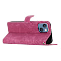 Pikkukuva 2 / 5: iPhone 15 Plus -puhelimelle tarkoitettu jalustallinen Skin-touch -puhelinkotelo PU-nahkaa, lompakko, slim-fit-mobiilipuhelinkotelo Rose