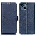 Miniatyrbild 1 av 5: För iPhone 15 Kohudstruktur Fullständigt Skydd Skal PU Läder Plånboksställ Mobiltelefonfodral Multicolor Style D