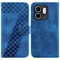 Miniatyrbillede 1 af 5: Til Infinix Hot 50i 4G/Smart 9 4G Stand Case 7-Formet Mønster Præget Læder Telefon Cover Multicolor Style D